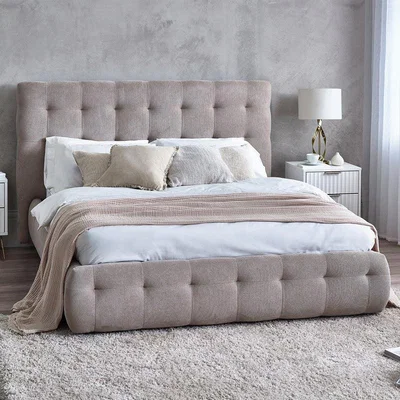 Downtown Julian Bowen Odette Bed - Light Taupe - 135cm Double