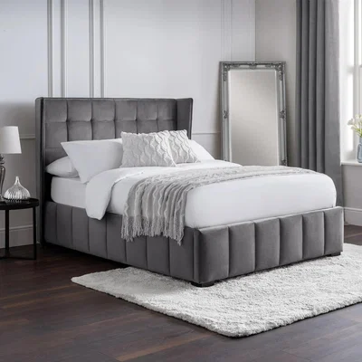 Downtown Julian Bowen Gatsby Bed - Light Grey - 150cm King