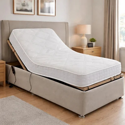 Downtown Highgrove Lambeth Chirogel 1000 Pocket Sprung Mattress and Adjustable Electric Bed - 135cm Double