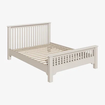 Downtown Rouen White Chunky Bedframe - King
