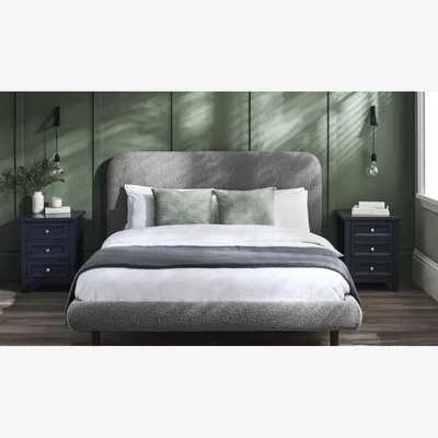 Downtown Julian Bowen Hannah Bedframe - Grey Boucle - 135cm Double