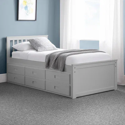 Downtown Julian Bowen Maisie Bed With Underbed and Drawers - Dove Grey In DoveGrey