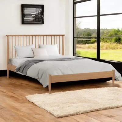 OAT Home Dingwall Oak Bed Frame, Oak / Double 4ft6 - 135x190cm