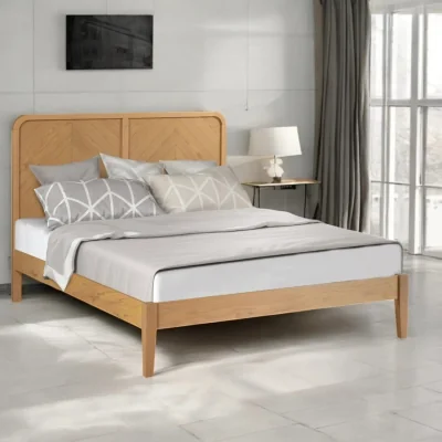 OAT Home Evanton Oak Bed Frame, Oak / King 5ft - 150x200cm