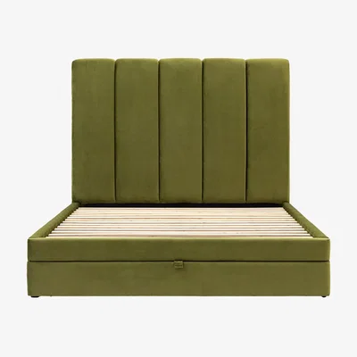 Perch and Parrow Dozer Double Bed in Olive