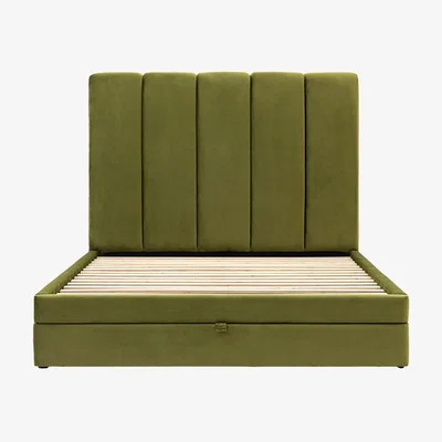 Perch and Parrow Dozer King Bed in Olive