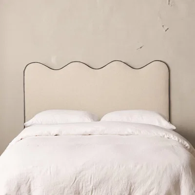 The Range Louis Boucle Upholstered Bed Frame - Boucle Fabric - Teal / Double