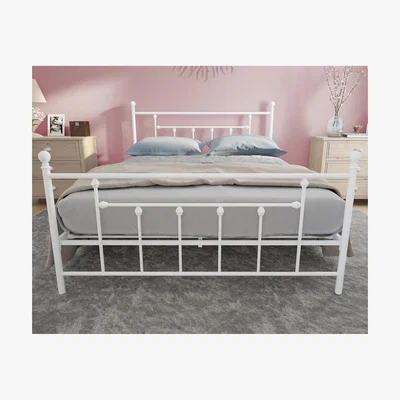 The Range Manila Metal Bed Bronze - White / King