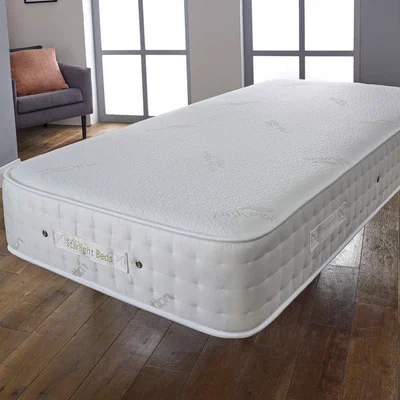 The Range Starlight Beds 9" Deep Cashmere Pocket Spring with Memory Foam Mattress - Gold Beige / Small Single
