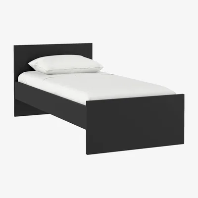 The Range Naia Single Bed 3ft (90 x 190) in Black Matt - Black Matt