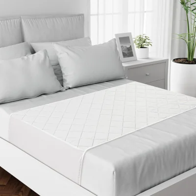 The Range Pack of 2 4 Microfiber Bed Pad with Tuckable Side - White / Double
