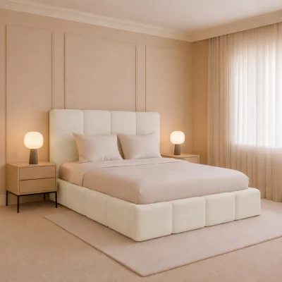 The Range Monaco Plush Velvet Upholstered Bed Frame  Double King Super King - Yellow / Small Double