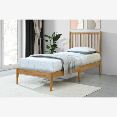 The Range Gabriel Wooden Bed Frame - Single - Light Brown