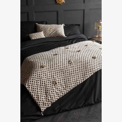 Rockett St George Monochrome Heart End Of Bed Throw