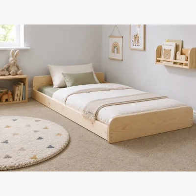 The Range Leon Montessori Solid Pine Low Floor Bed - Natural