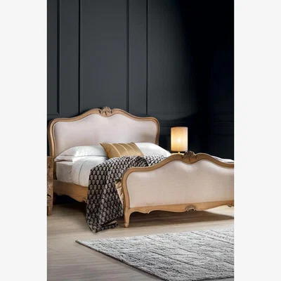 Rockett St George Antique-Style Luxury Linen & Wooden Bedframe - Available in Two Sizes