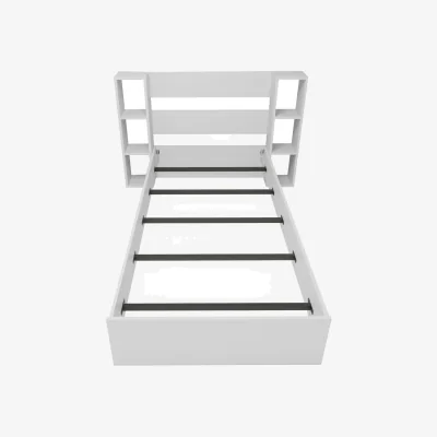 The Range Smart Bed Frame with Metal Slats and Storage - White