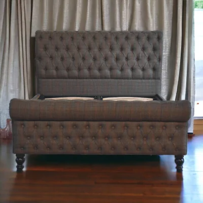 The Range Solid Wood Multi Tweed Bed