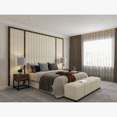 The Range Coco Tropez Line Wallboard Bed - Plush Velvet Fabric - Claret / Double