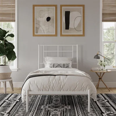 The Range Jensen Metal Bed - White / Single