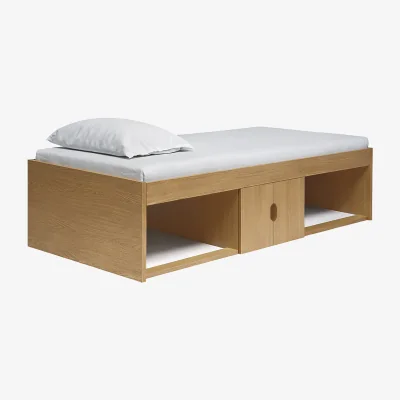 The Range Low Single 3ft Cabin Bed Frame, Oak Effect - Brown