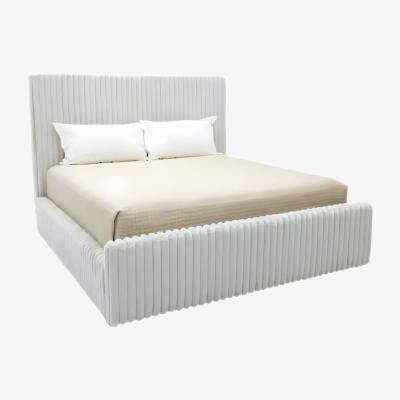 The Range Ferby Fur Cord Bed  - Pearl silver  / King