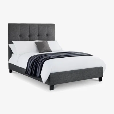 The Range Sorrento High Headboard Bed Frame - Grey / Double