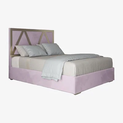 The Range Belgrave Soft Velvet Upholstered Metal Bed Frame - Pink / Small Double
