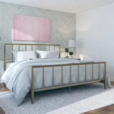 The Range CL Blair Brass Metal Bed - Gold / 144.78cm