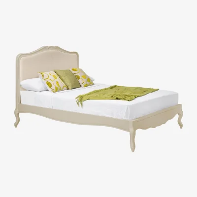 The Range Juliette French Upholstered Headboard Bed - Champagne / Superking