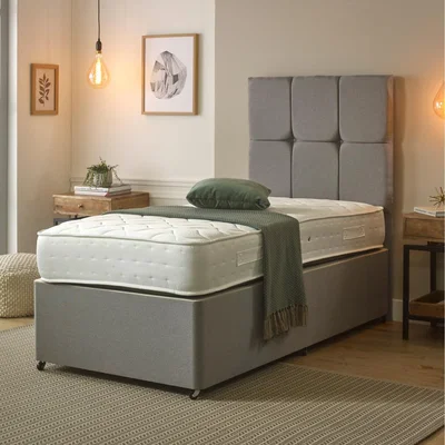 The Range Starlight Beds 22cm Deep Handle with Memory foam and 1000 Pocket Spring Mattress - White / Small Double / Fabric Memory Foam Polyester