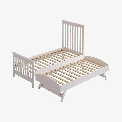 The Range 3ft Single Oxford Bed with Trundle - White