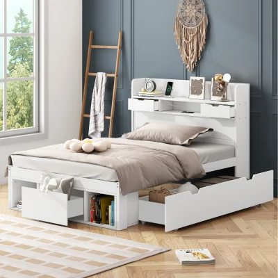 The Range Multifunctional bed, Large storage space - White