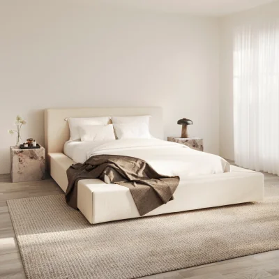 The Range Soho White Clay Double Bed  - White Clay