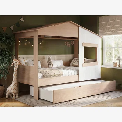 The Range Dreamland House Bed with Trundle Oak - Brown
