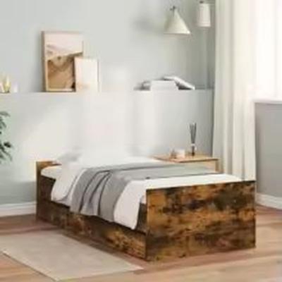 The Range Single Bed Frame with Storage Drawer - Brown
