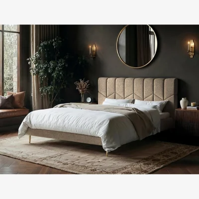 The Range Isabela Fabric Bed Beige - Beige