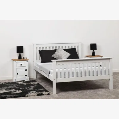 The Range Monaco 4' Bed High Foot End - White