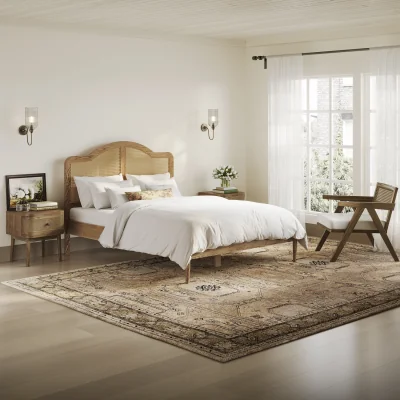 The Range Claude Smoked King Size Bed  - Natural