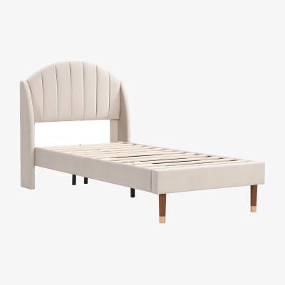 The Range Upholstered Youth Bed with Support Headboard - Beige