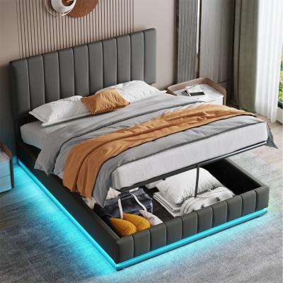 The Range Tufted Adjustable Headboard King Bed Frame - Grey