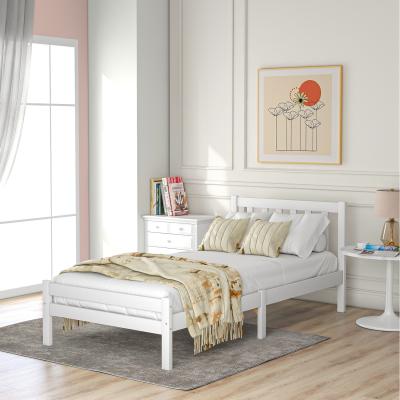 The Range 3ft Single Bed Solid Wooden Bed Frame 90x190 cm (White) - White