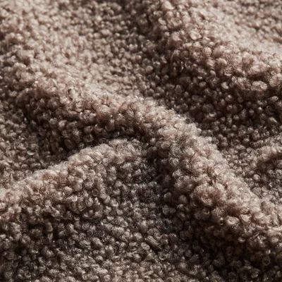 The Range Ivy Metal TV Bed - Boucle Fabric - Truffle / Superking