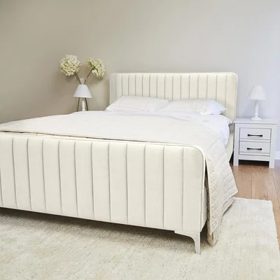 The Range Armitage Ecru Fabric Bed - Ecru / King