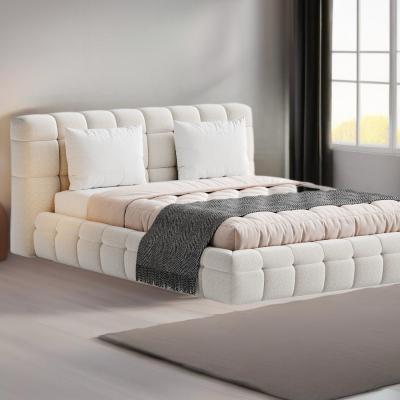 The Range Teddy Boucle Ivory Bubble Bed  - Ivory  / Double