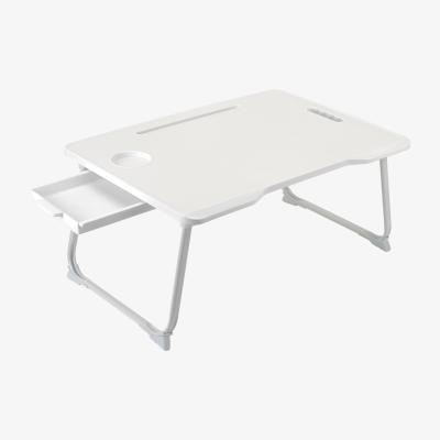The Range Foldable Laptop Bed Table with Drawer - Ivory White