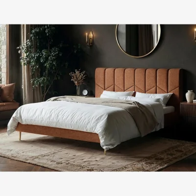 The Range Isabela Fabric Bed Light Orange - Orange