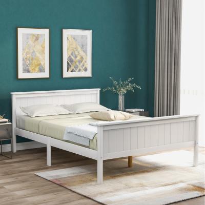 The Range Double Bed Frame with Headboard and Footboard - Ivory