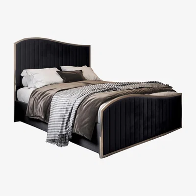 The Range Darlington Soft Velvet Upholstered Metal Bed Frame - Black / Single
