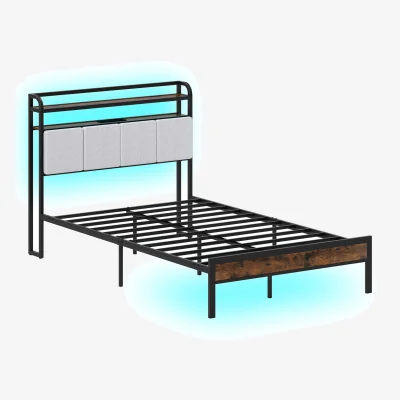 The Range Heavy Duty Metal Platform Bed with Headboard